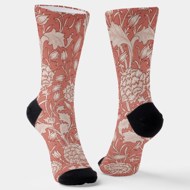 Chaussette William Morris Wild Tulip Classique Conception Vic (Angulaire)