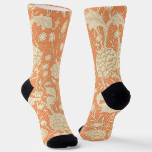 Chaussette William Morris Wild Tulip Vintage motif floral