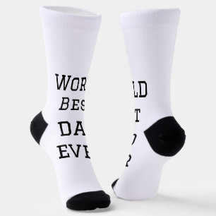 Chaussette World best dad ever fat ajouter nom texte sport te