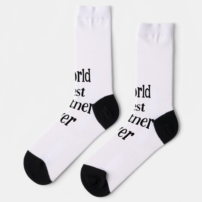 Chaussette World best partner ever valentine's day lover gf  (Gauche)