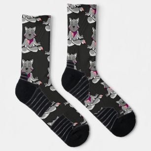 Chaussette Yoga pose motif Yoga sans couture motif 19 Magn
