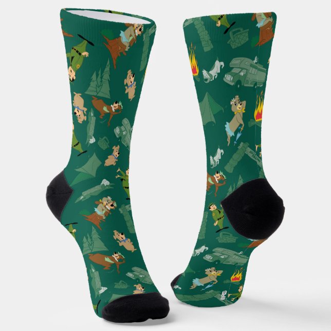 Chaussette Yogi Bear et les amis Jellystone Park Camp Motif (Angulaire)