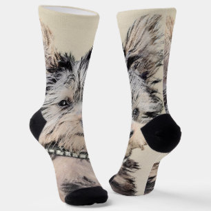 Chaussette Yorkshire Terrier Puppy Peinture Chien original