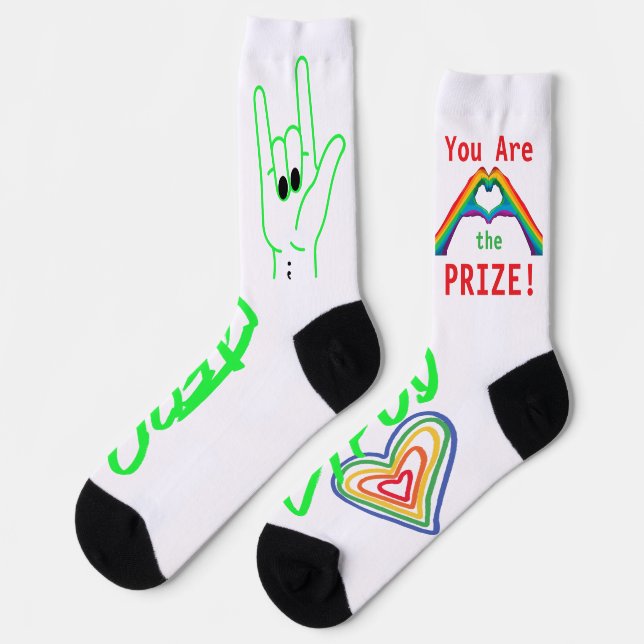 Chaussette You are the Prize! Graphic Socks (Gauche)