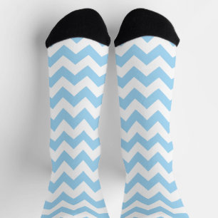 Chaussette Zigzag bleu, Chevron bleu, Motif géométrique