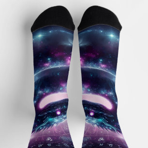 Chaussette Zodiaque Galaxie Astrologie Serpent Cosmique