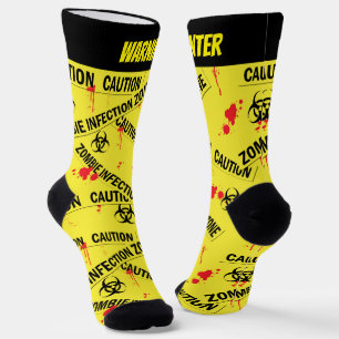 Chaussette Zombie zone d'infection Garder dehors Jaune
