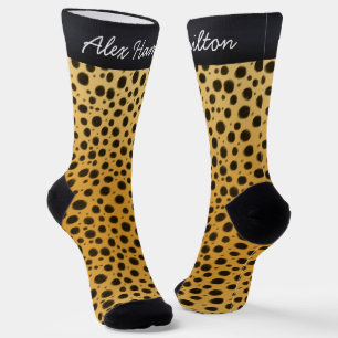 Chaussette Zones de guépard exotiques Personnalisées Animaux