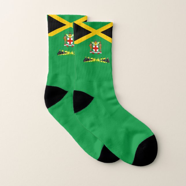 Chaussettes au drapeau jamaïcain (Paire)