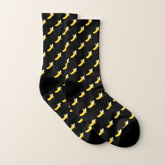 Chaussettes banane noires (Paire)