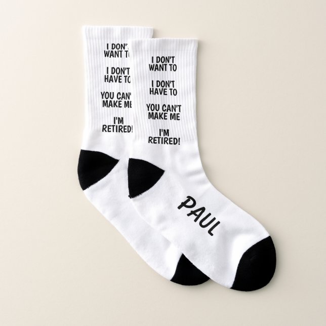 Chaussettes cadeaux de retraite amusantes pour la  (Paire)