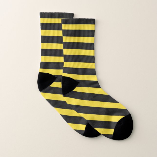 Chaussettes couleur bee bee jaune et noir (Paire)