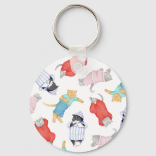 CHAUSSETTES DE CHAT Porte-clés Métal Cercle