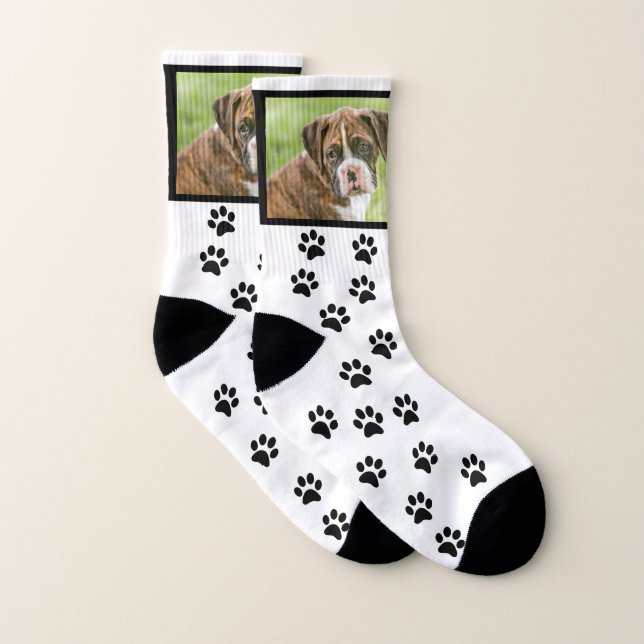 Chaussettes de chien personnalisées - Chien de boî (Paire)