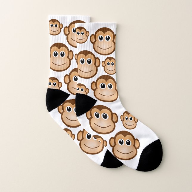 Chaussettes de chimp de singe à caricatures (Paire)