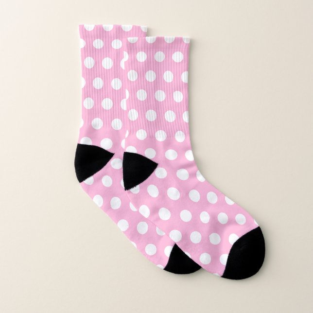 Chaussettes de couleurs personnalisées - Rose avec (Paire)