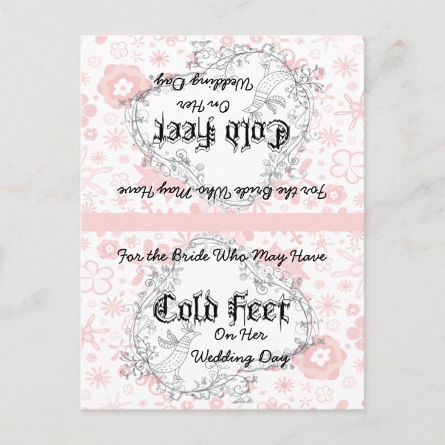 Chaussettes de mariée pieds froids Vintage carte p (Devant)