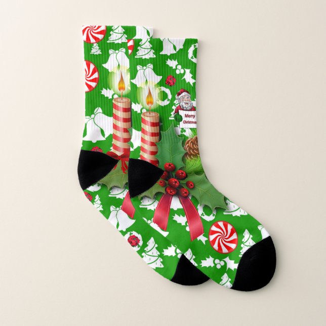 Chaussettes de Noël, Père Noël (Paire)