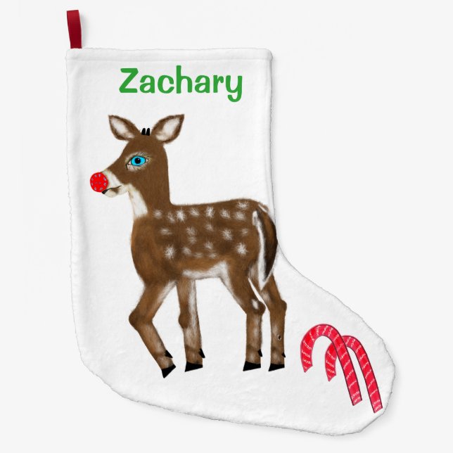 Chaussettes de Noël personnalisées de rennes (Devant)