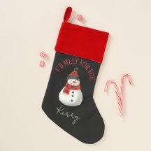 Chaussettes de Noël personnalisées Snowman