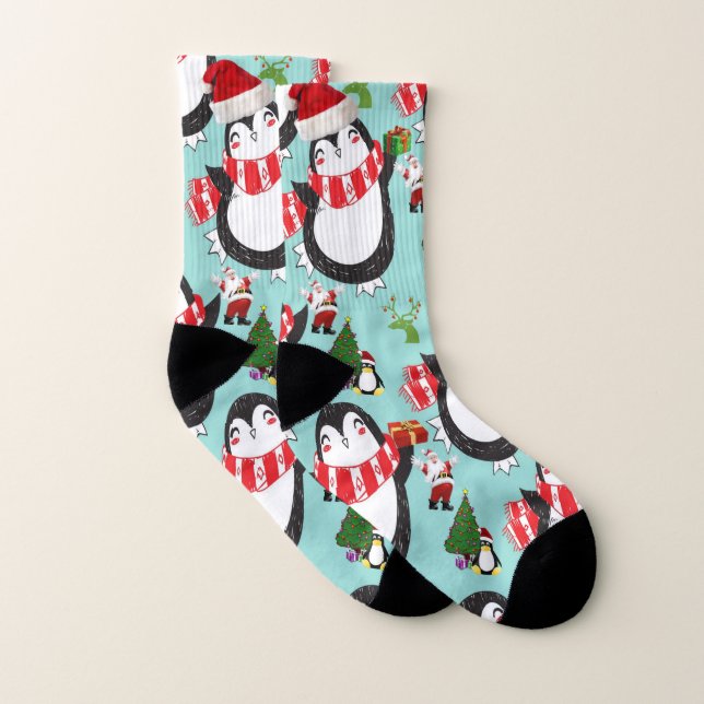 Chaussettes de Noël, Pingouin (Paire)