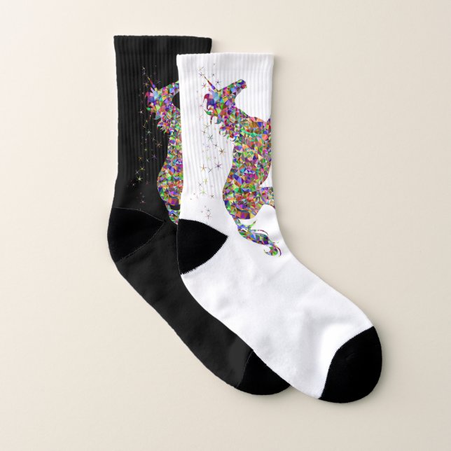 Chaussettes fraîches folles de licorne (Paire)