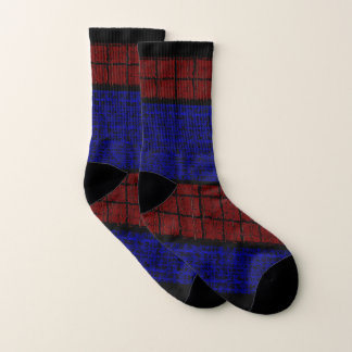 Chaussettes imprimées bleues pointillées Spiderweb