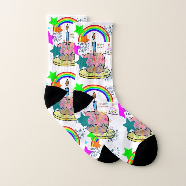 Chaussettes Joyeux Anniversaire Hommes et Femmes (Paire)