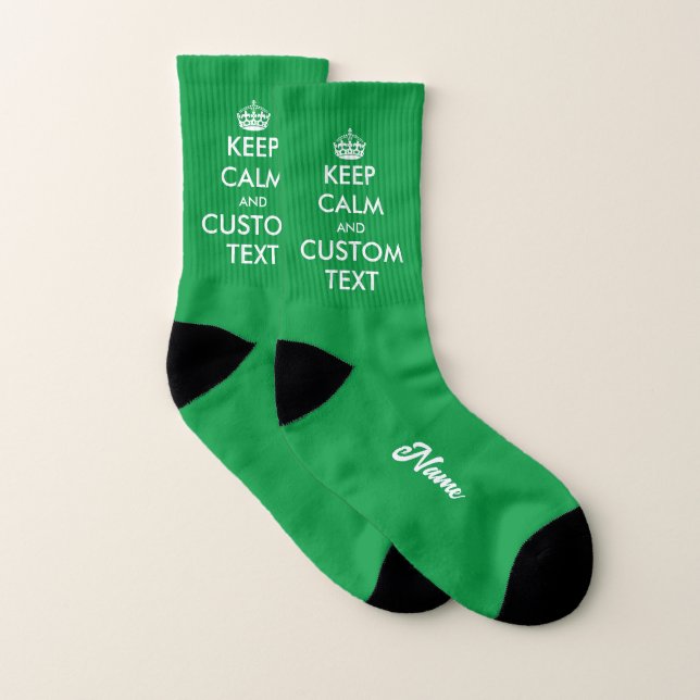 Chaussettes sport vert fou avec coutume garder mèm (Paire)