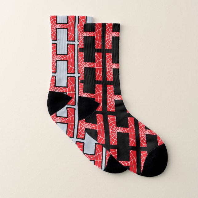 Chaussettes tout-en-uni mélange lettre H (Paire)