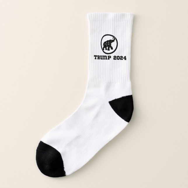 Chaussettes Trump 2024 toutes-sur-impression (Gauche - extérieur)