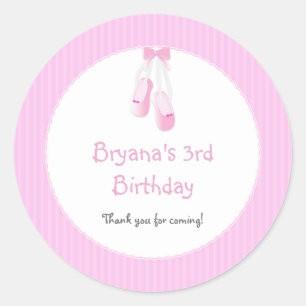 Chaussons de ballerine rose Stickers pour fête de 
