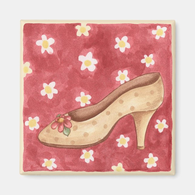 Chaussure à fleurs - Aimant (Devant)