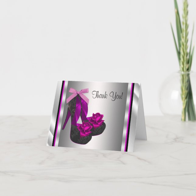 Chaussure à talon haut rose vif Merci (Devant)