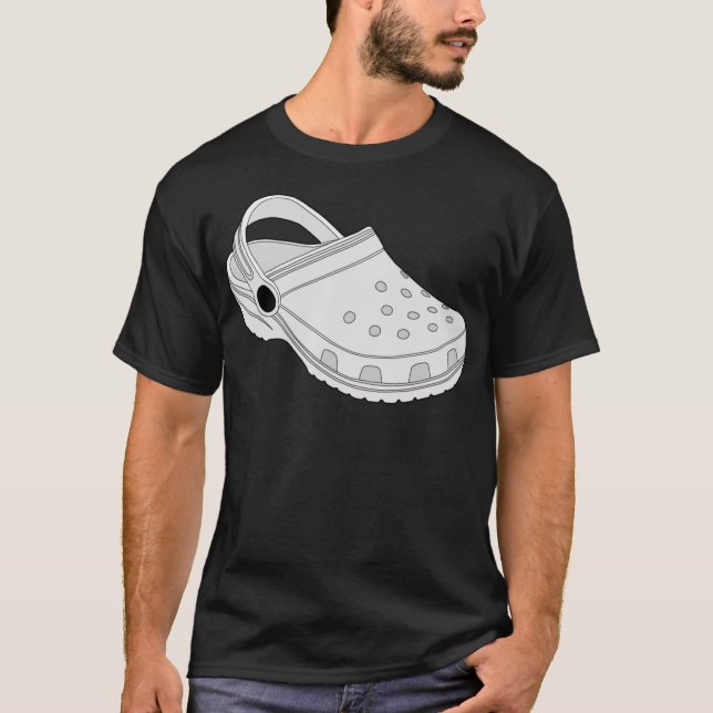 Chaussure Crocs Clog blanc classique T-shirt (Devant)