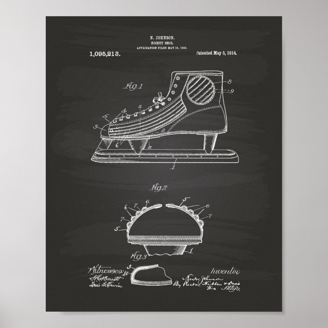 Chaussure de hockey 1914 Tableau de bord de l'art  (Devant)