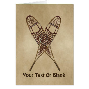 Chaussures À Neige Sur Papier Ancien