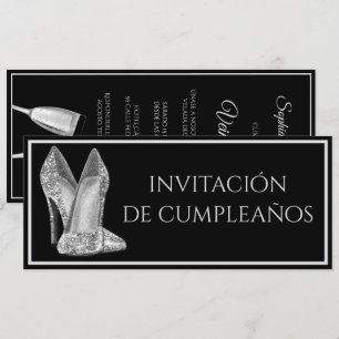Chaussures à paillettes espagnoles et carte d'anni
