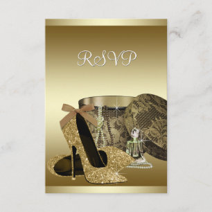 Chaussures à talons hauts Perles Noir Or RSVP
