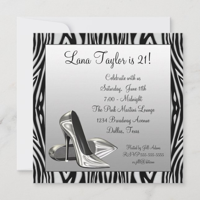 Chaussures à talons hauts Zèbre Femme Invitation A (Devant)