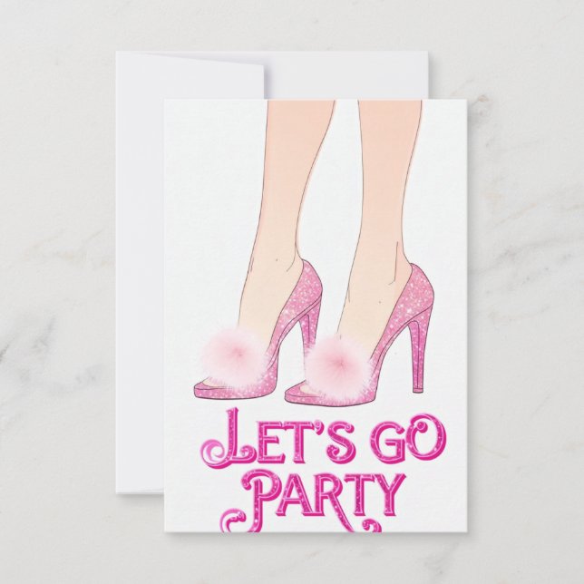 Chaussures à talons roses Aller Carte de fête (Devant)