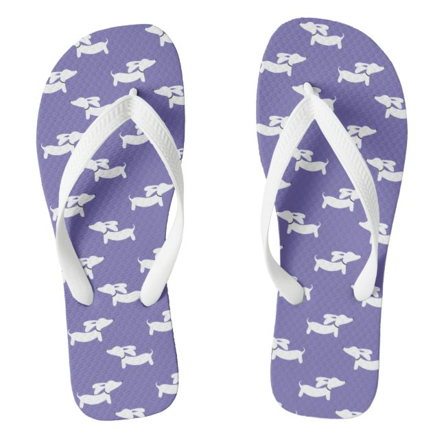 Chaussures à tongs violet Wiener Dog (Semelle)