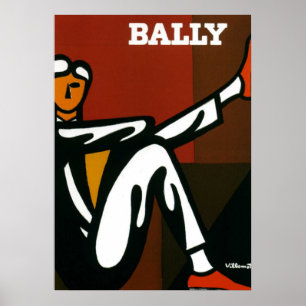 Chaussures Bally Art vintage Villemot Poster Impri