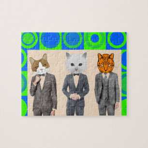 CHAUSSURES D'AFFAIRES CHAT AMUSANT JIGSAW PUZZLE
