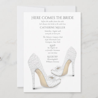 Chaussures de mariée en dentelle Invitation à la d