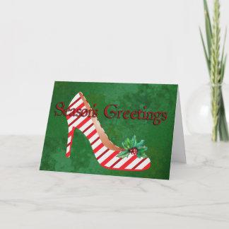 Chaussures de Noël Carte de voeux