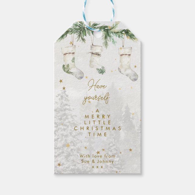 Chaussures de Noël étiquettes cadeaux de Noël (Devant)