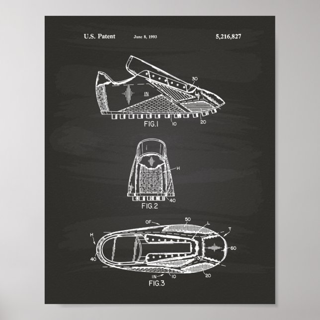 Chaussures de soccer 1993 Brevet d'art - Tableau n (Devant)