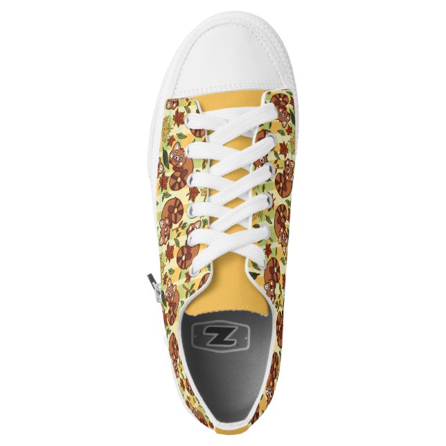 Chaussures feuillues de panda rouge (Haut chaussure gauche)