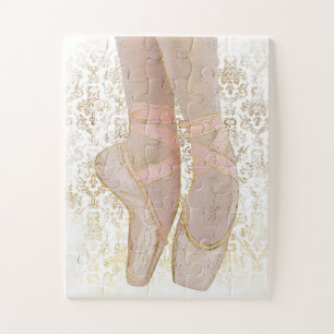 Chaussures Jigsaw Puzzle - Or rose Blanc